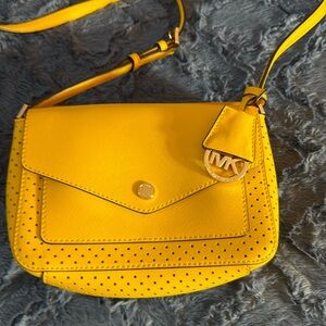 Cute yellow MK crossbody bag